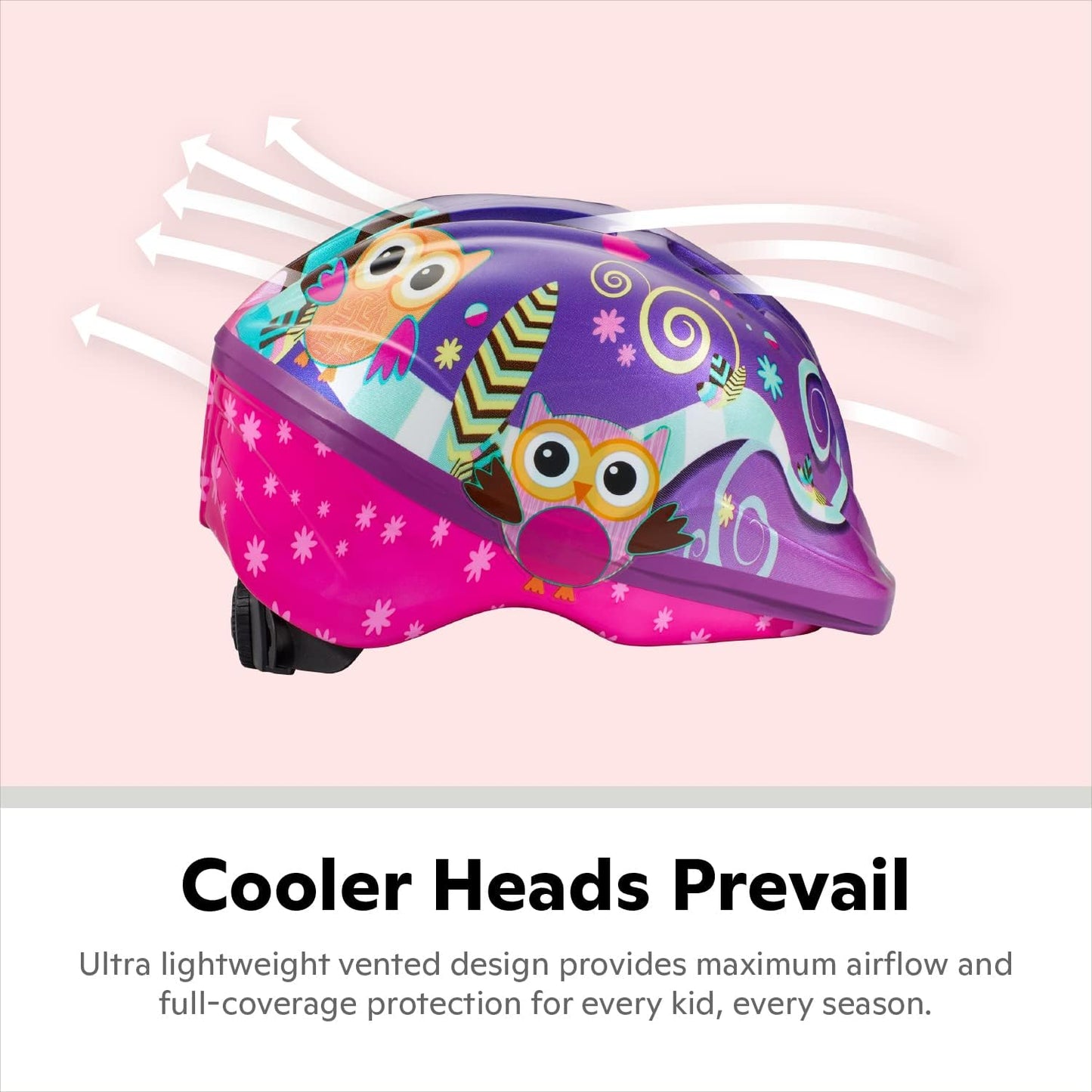 Classic Toddler and Baby Bike Helmet for Boys and Girls, Dial Fit Adjustment and Full Range Padding, Extended Lower Shell