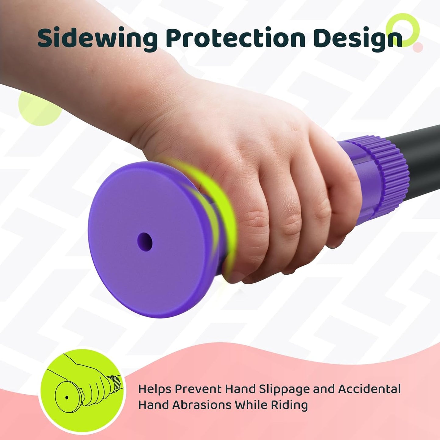 Bike Handlebar Grips, for Kids Girls Boys Bikes, Balance Bikes, Road Bikes and Sctoors, Length 4.9", Soft and Comfortable