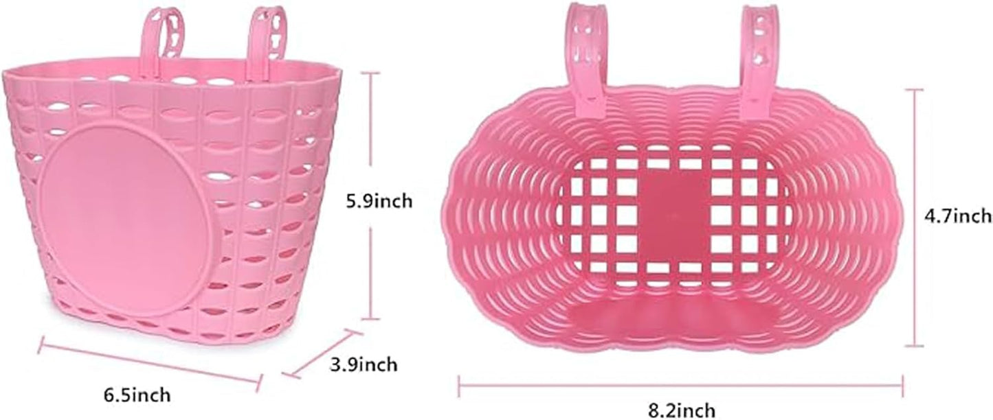 Bicycle Basket Boys and Girls Bike Basket Toddler Bike Baskets Front Handlebar Bike Basket Kid Bicycle Basket Bike Accessories for Girls
