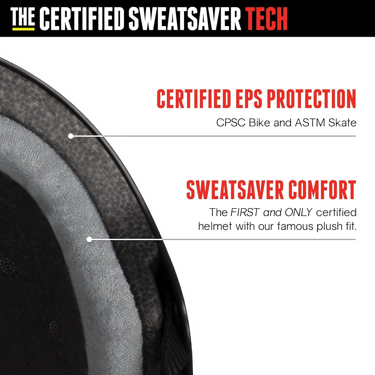 Certified Sweatsaver Helmet for Skateboarding, BMX, Roller Derby, Roller Skating, Inline Skating, Scooter and Bike