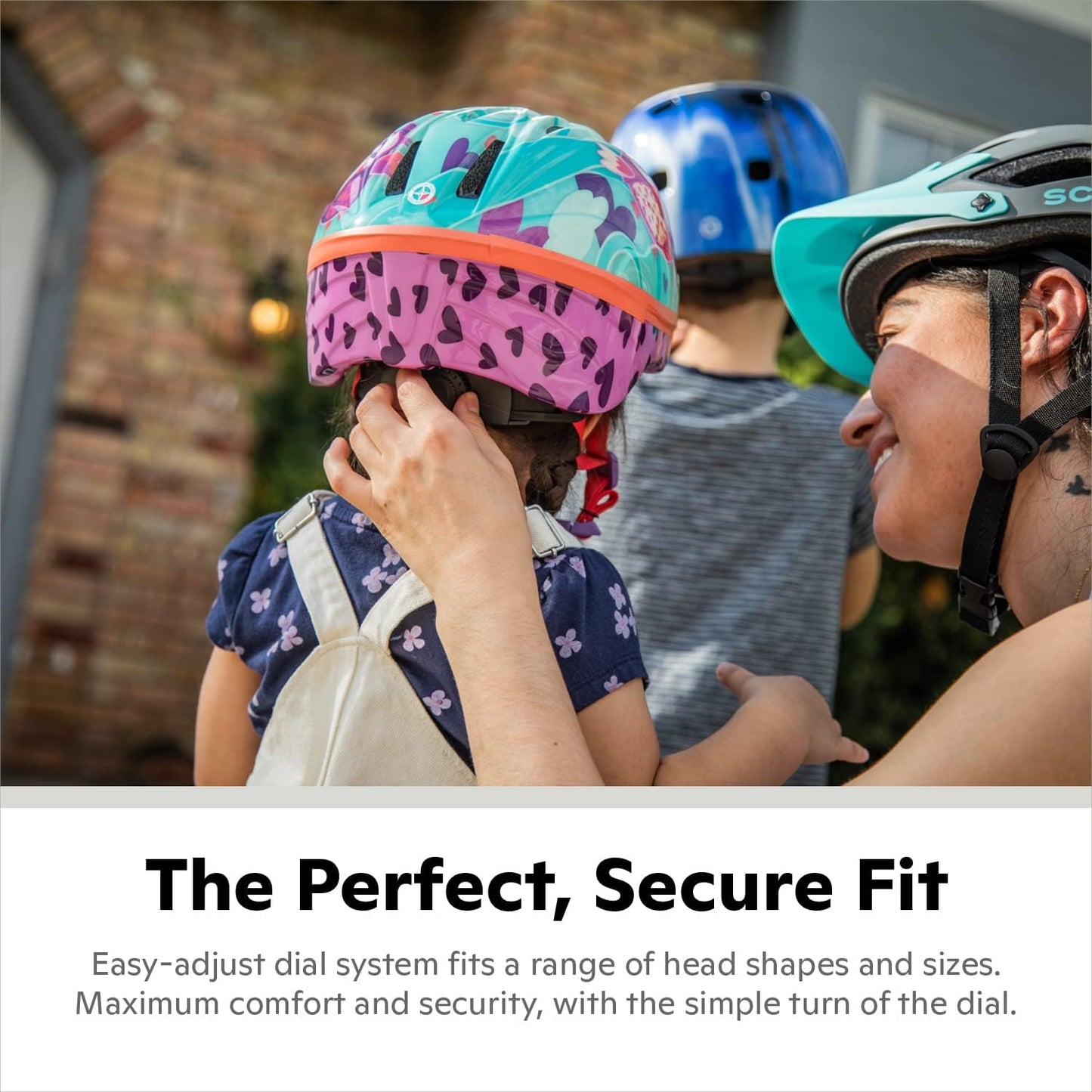 Classic Toddler and Baby Bike Helmet for Boys and Girls, Dial Fit Adjustment and Full Range Padding, Extended Lower Shell