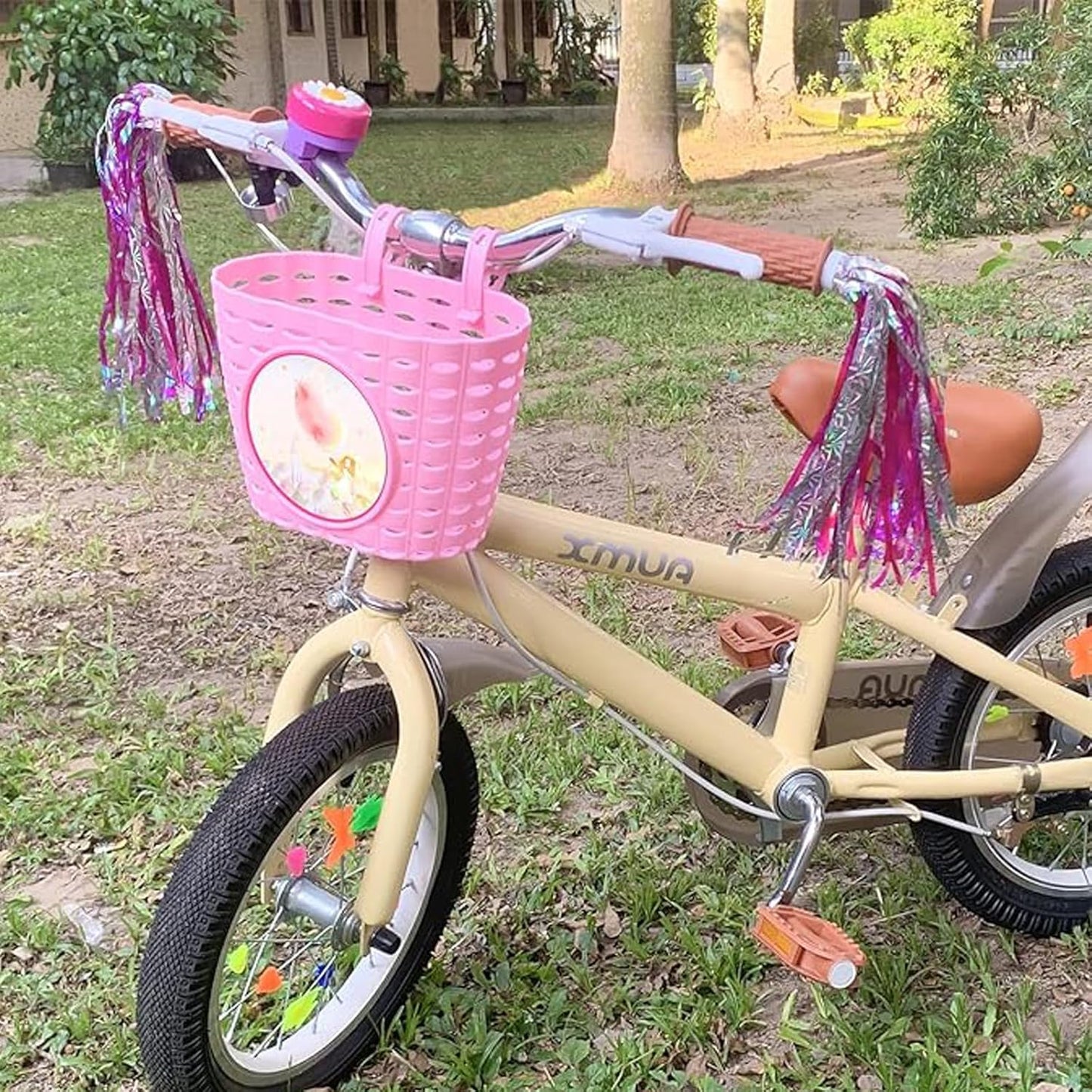 Bicycle Basket Boys and Girls Bike Basket Toddler Bike Baskets Front Handlebar Bike Basket Kid Bicycle Basket Bike Accessories for Girls