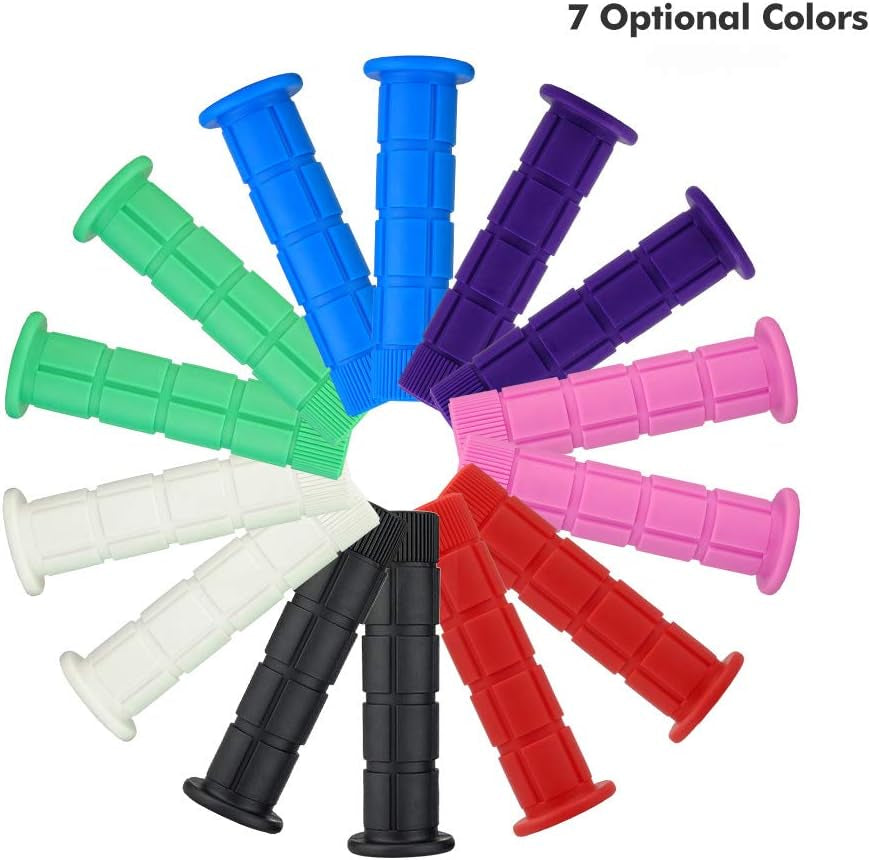 Bike Handlebar Grips, for Kids Girls Boys Bikes, Balance Bikes, Road Bikes and Sctoors, Length 4.9", Soft and Comfortable