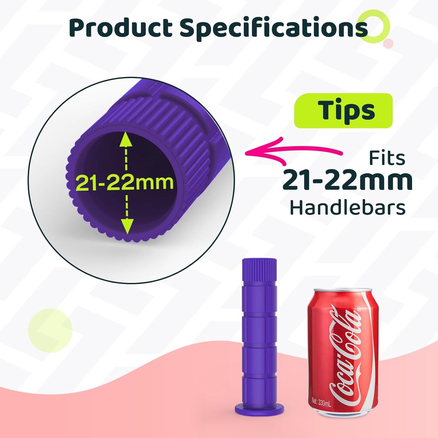 Bike Handlebar Grips, for Kids Girls Boys Bikes, Balance Bikes, Road Bikes and Sctoors, Length 4.9", Soft and Comfortable