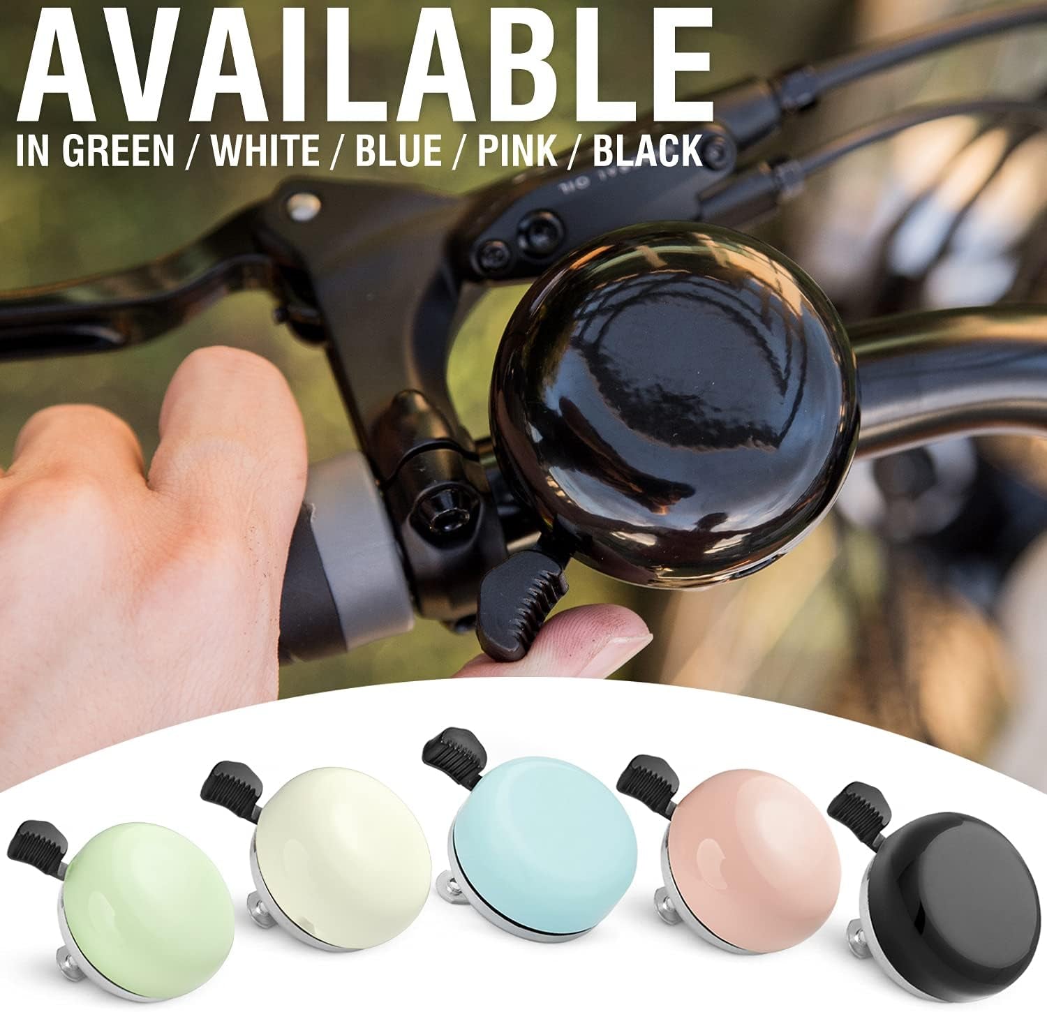 Beach Cruiser Bike Bell – Classic Bicycle Bell Design for Adults and Kids with Traditional Ring Sound